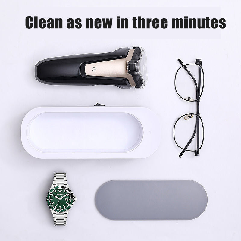 Ultrasonic Jewelry Glasses Cleaner – 45kHz High-Frequency Vibration Washer