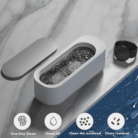 Ultrasonic Jewelry Glasses Cleaner – 45kHz High-Frequency Vibration Washer
