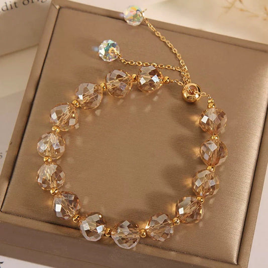 Crystal Woven Bracelet for Women – Simple Handcrafted Fashion Jewelry