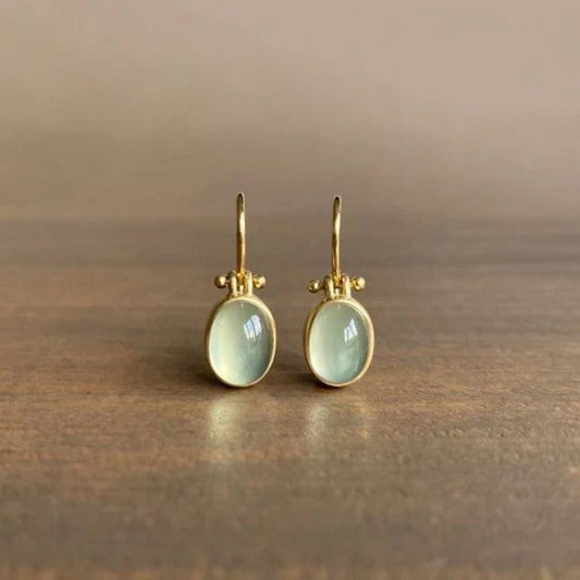 Traditional Chinese Vintage Pendant Earrings – Gold Geometric Drop Design